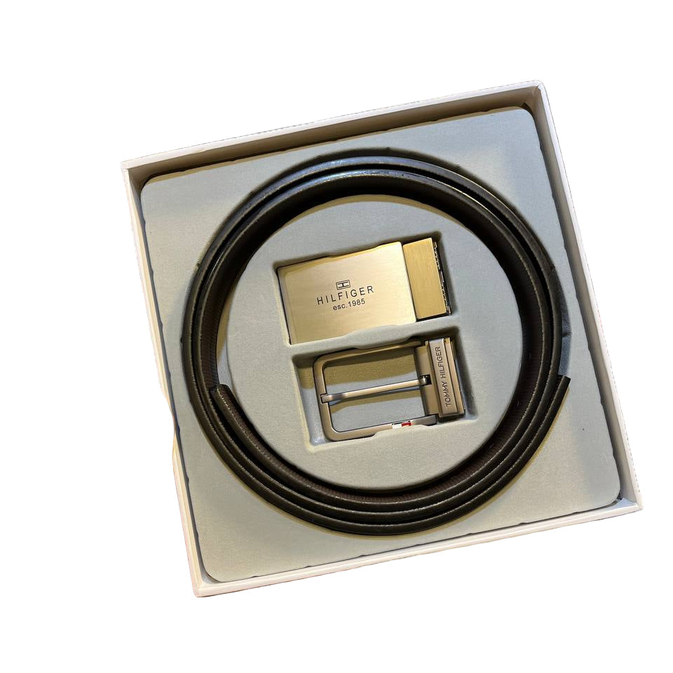 Michael Kors Reversible Leather Belt Set with Signature MK Buckle 🖤✨🎁