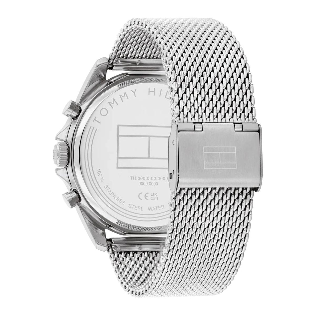 Tommy Hilfiger Men's Green Dial Mesh Strap Open Heart Multi-Function Watch 💚⌚️🔗