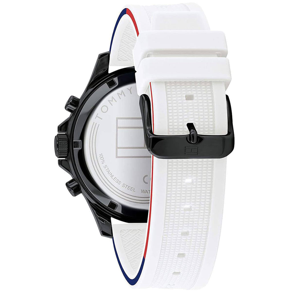 Tommy Hilfiger Men's White Silicone Multi-Function Sport Watch ⚪️🔵⌚️