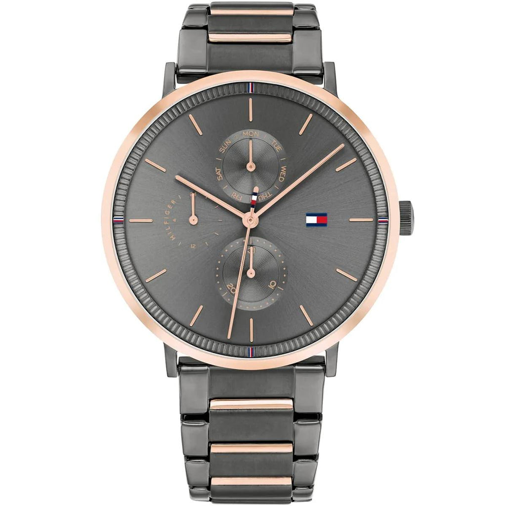 Tommy Hilfiger Women's Gray Dial Rose-Gold Multi-Function Watch 🩶💖⌚️