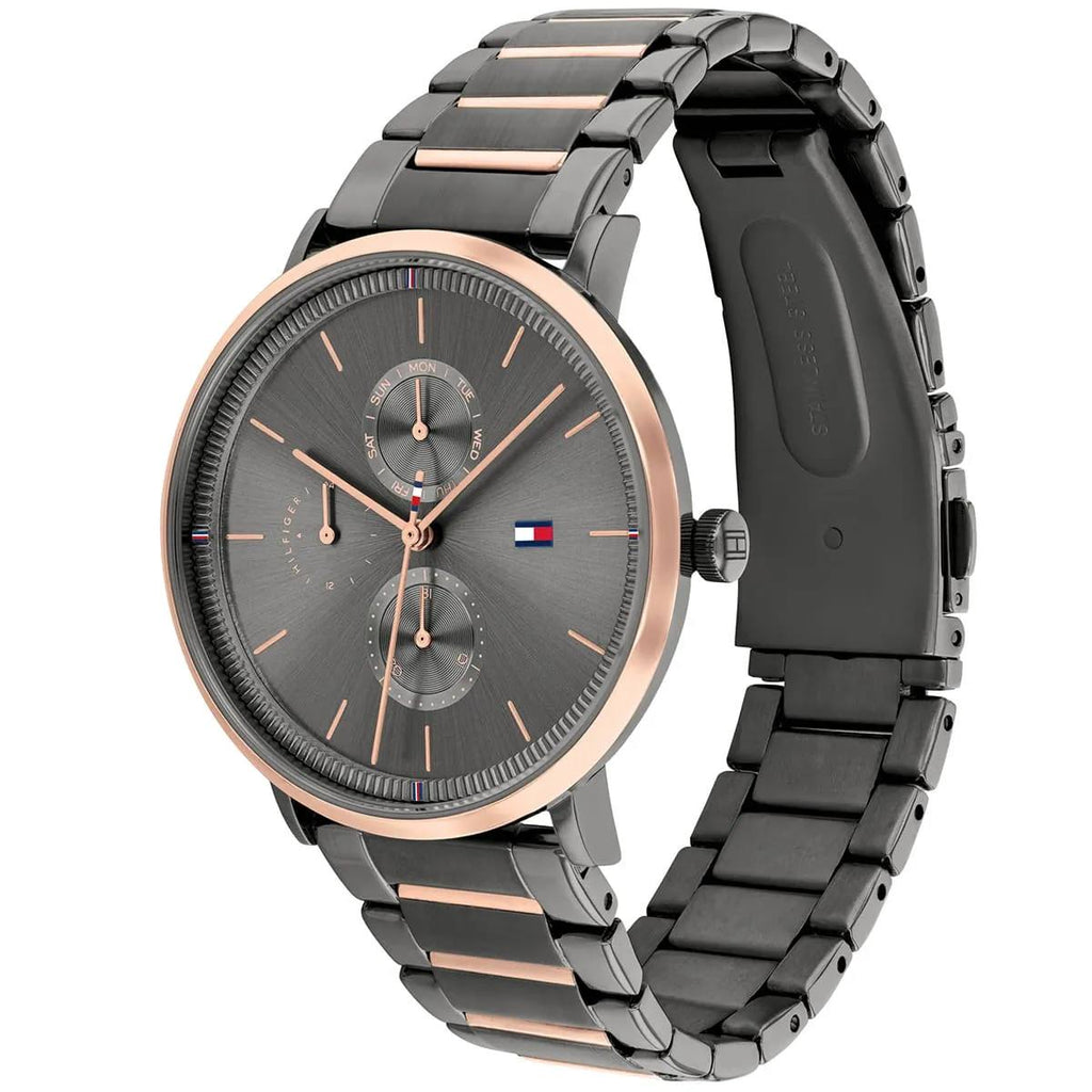 Tommy Hilfiger Women's Gray Dial Rose-Gold Multi-Function Watch 🩶💖⌚️