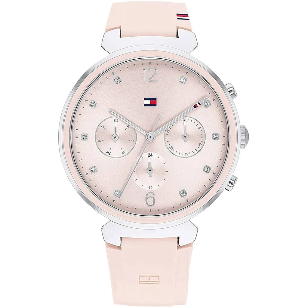 Tommy Hilfiger Women's Pink Crystal Marker Multi-Function Watch 🌸✨⌚️