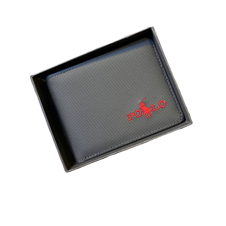 Polo Black Textured Bi-Fold Wallet 🖤💼✨
