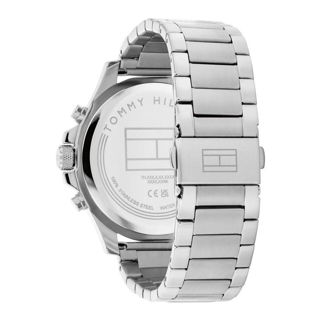 Tommy Hilfiger Men's Chronograph Blue Dial Green Bezel Dive Watch ⌚️🌊🟢