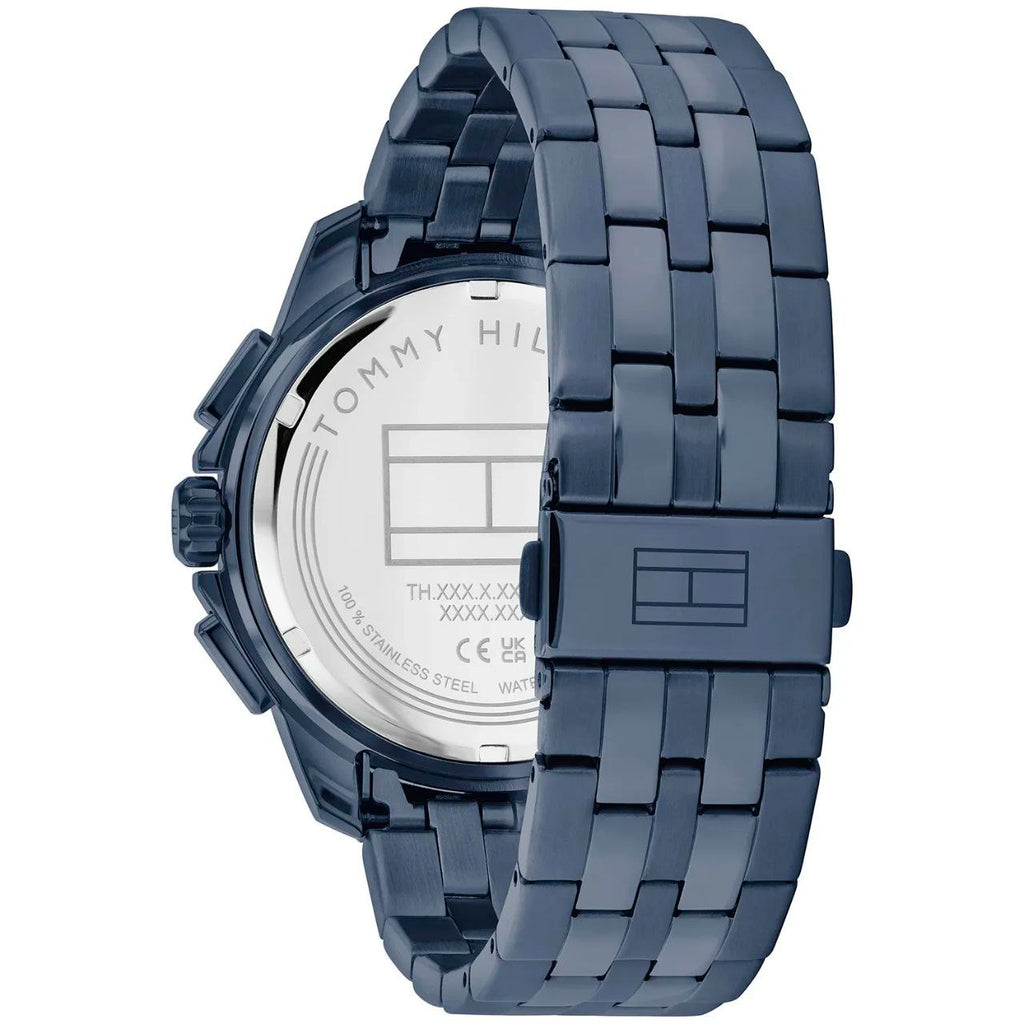 Tommy Hilfiger Men's Chronograph Watch Blue IP Finish Bracelet 💙⌚️⚓️