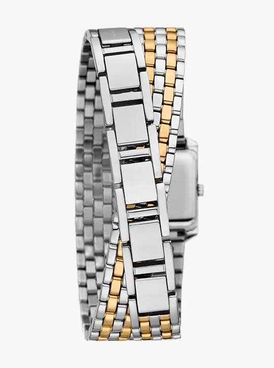 Michael Kors Two-Tone Square Case Wrap Watch ⌚️✨💛