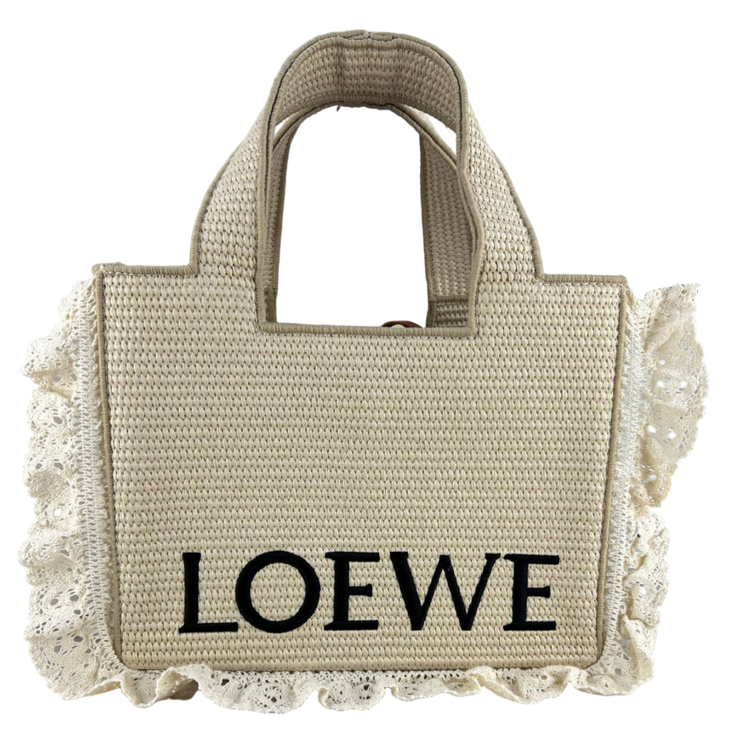 LOEWE Ruffled Raffia Tote Bag 🌸☀️✨