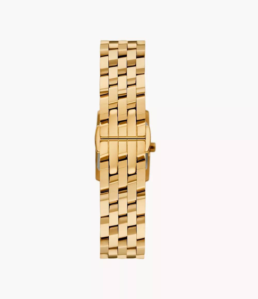 Michael Kors Gold-Tone Square Face Link Bracelet Watch 🌟👑 geometric