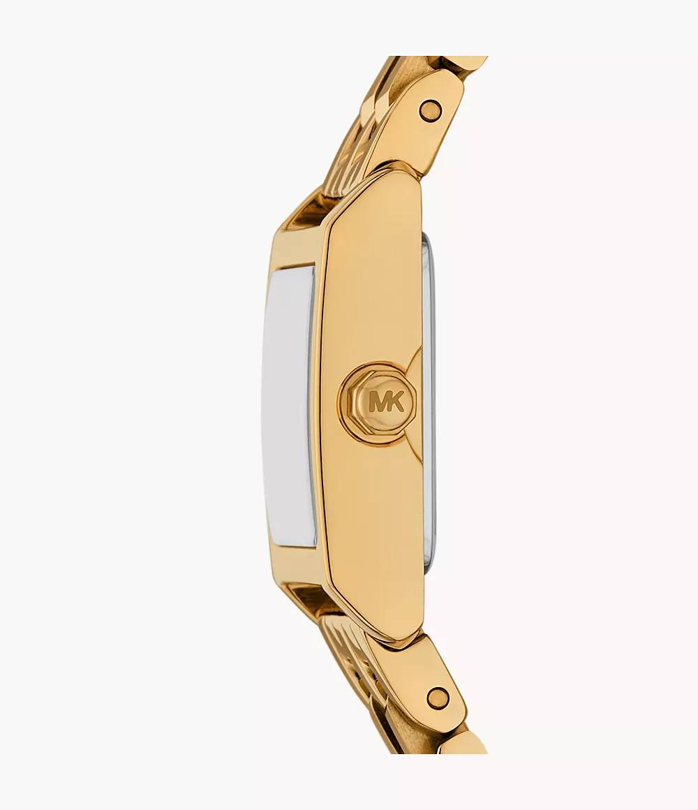 Michael Kors Gold-Tone Square Face Link Bracelet Watch 🌟👑 geometric