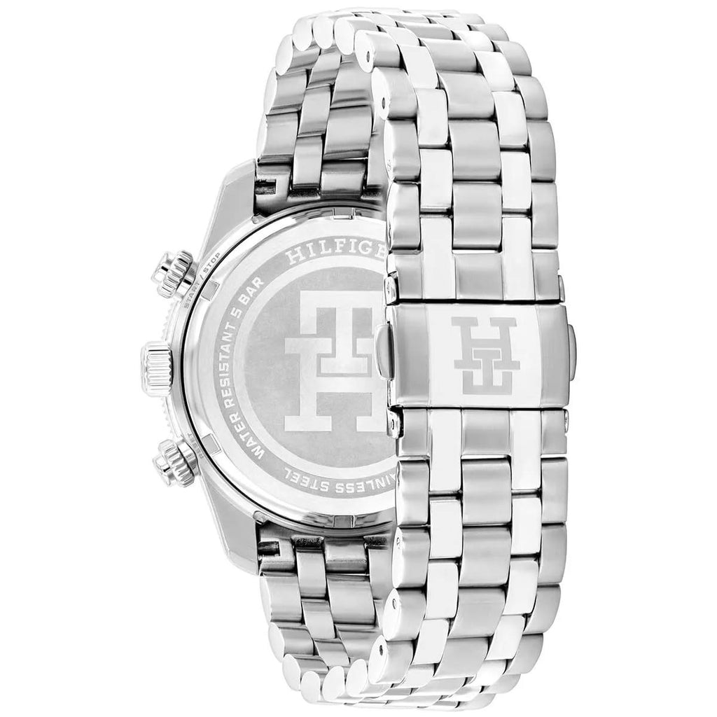 Tommy Hilfiger Men's Chronograph Watch Stainless Steel Blue Bezel ⌚💙✨