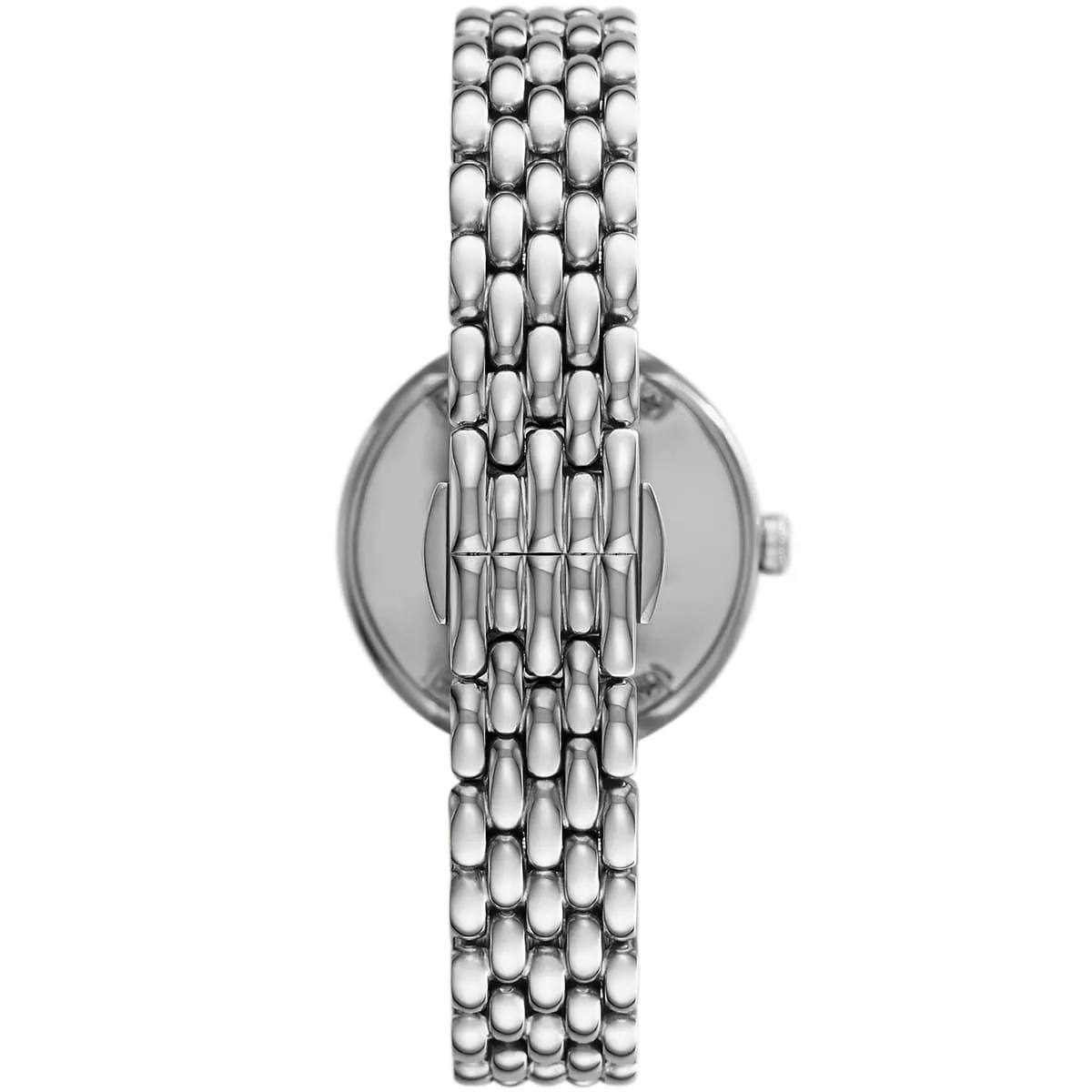 Emporio Armani Ladies' Mother-of-Pearl Pave Dress Watch 💎✨🦢