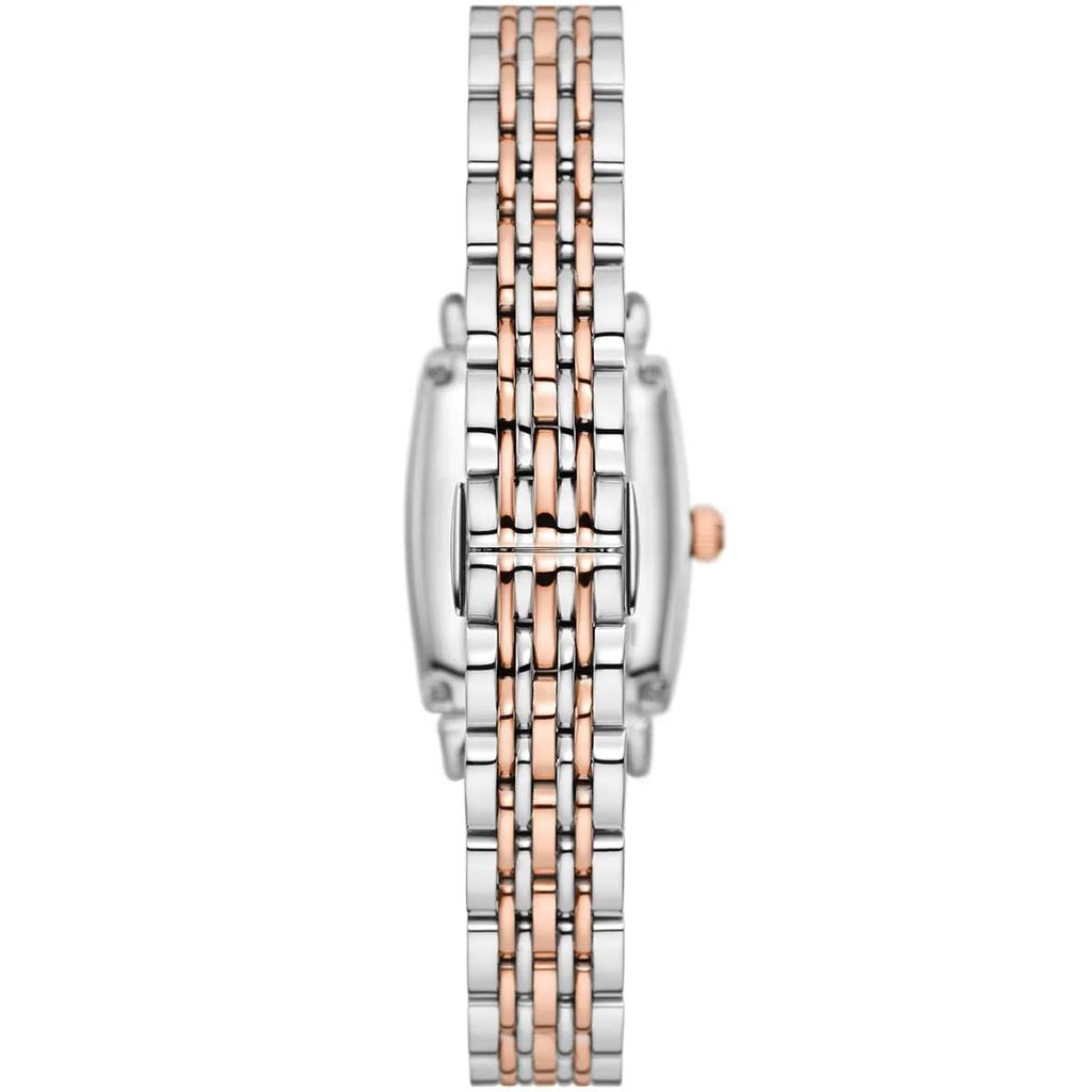 🌟 Emporio Armani Two-Tone Rectangular Mother-of-Pearl Watch ⌚💖