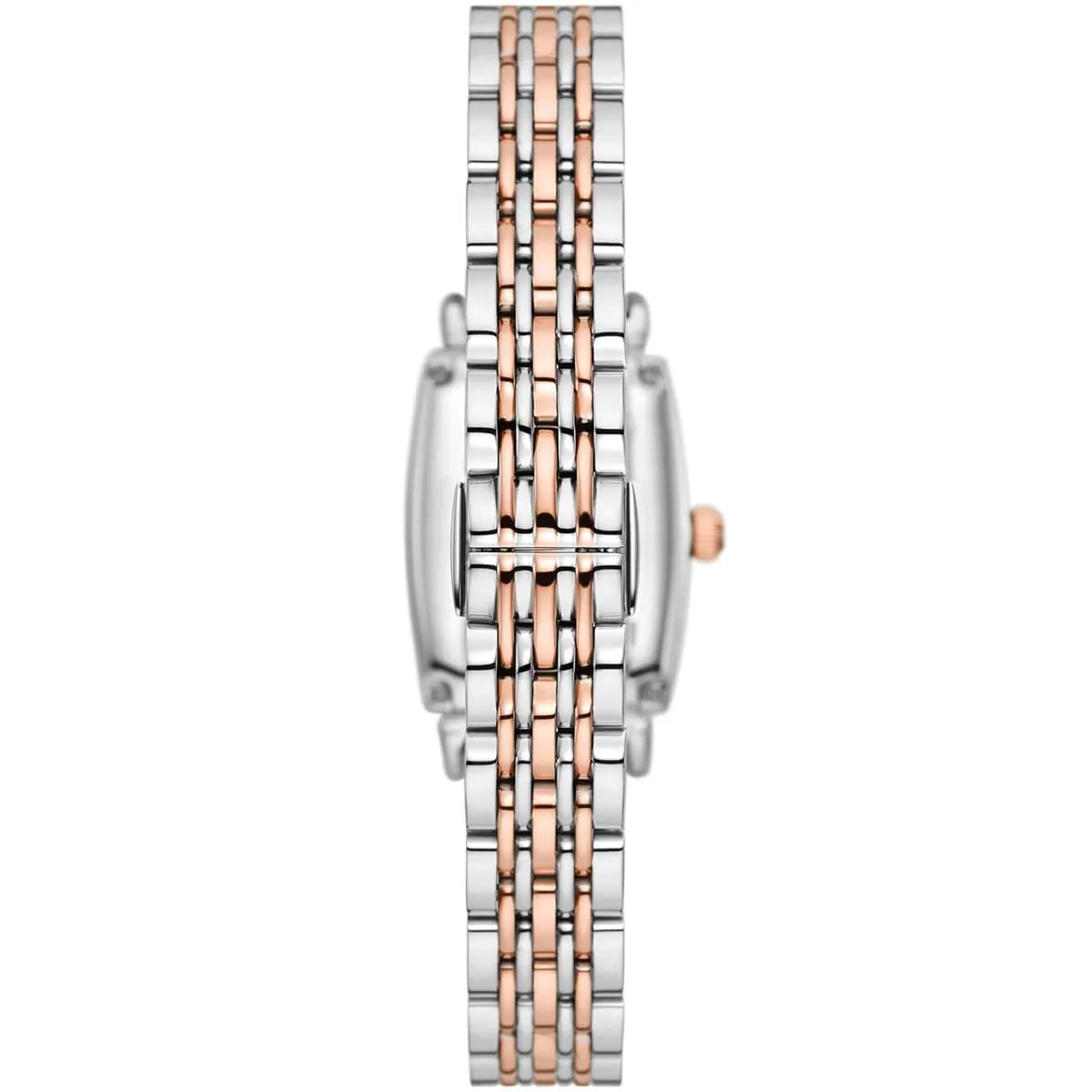 🌟 Emporio Armani Two-Tone Rectangular Mother-of-Pearl Watch ⌚💖