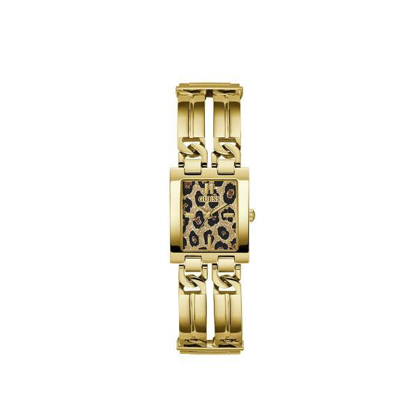 🐆 Golden Animal Print Link Bracelet Watch 🕰️✨