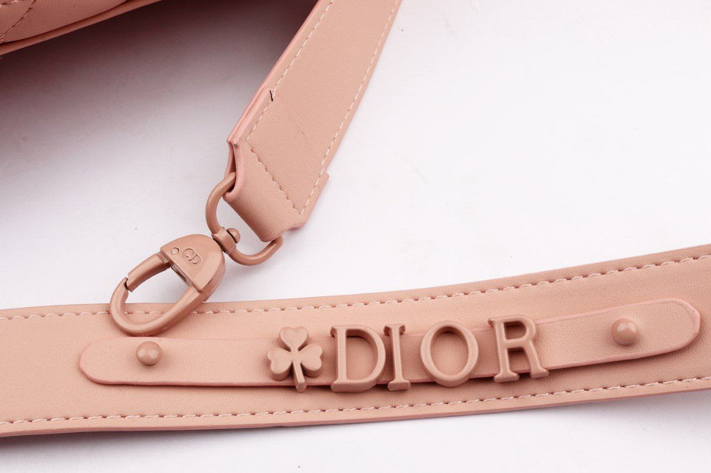 Dior Lady Dior Mini Cannage Bag in Blush Pink Lambskin with Tonal Charms 💖👑✨