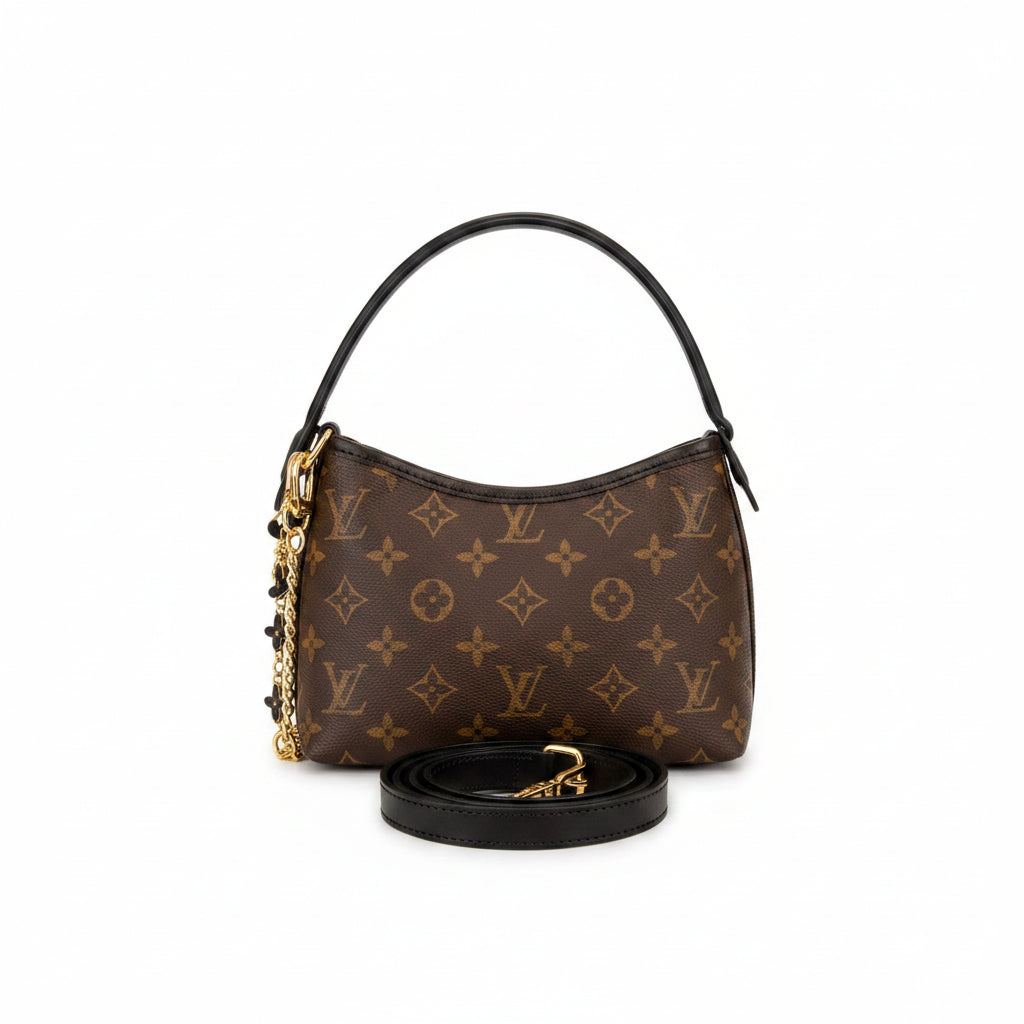 Louis Vuitton Monogram Boulogne Handbag with Gold-Tone Chain 👜✨🤎