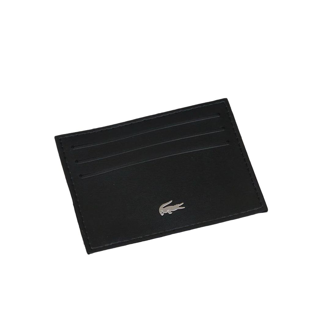 Lacoste Men's Black Leather Bi-Fold Wallet & Card Holder Gift Set 🐊🖤💳
