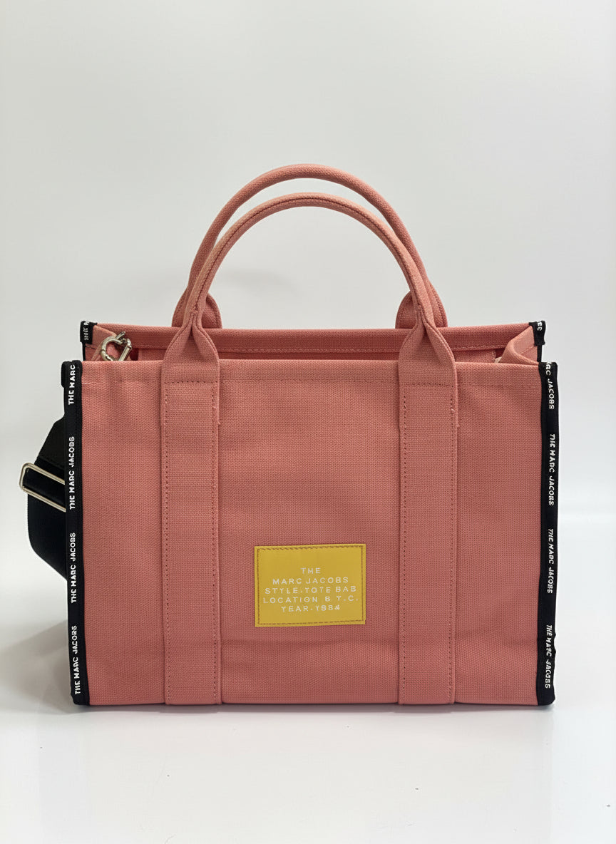 Marc Jacobs The Mini Tote Bag in Peachy Pink Canvas 🌸🎀🛍️