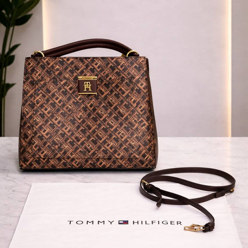 Tommy Hilfiger Monogram Top Handle Bag 👜✨💼