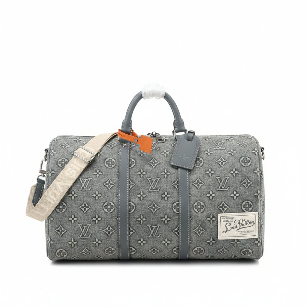 Louis Vuitton Monogram Denim Keepall Bandoulière 👜✨💙