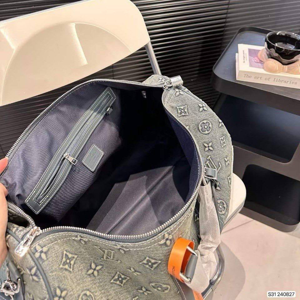 Louis Vuitton Monogram Denim Keepall Bandoulière 👜✨💙