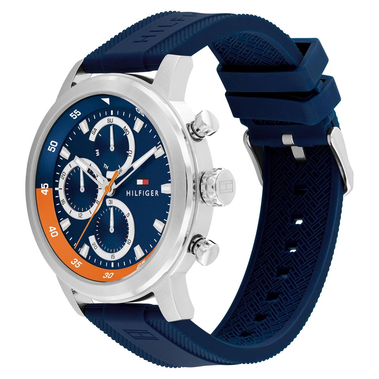 Tommy Hilfiger Men's Multi-Dial Sport Watch with Navy Silicone Strap ⌚️👔🌊