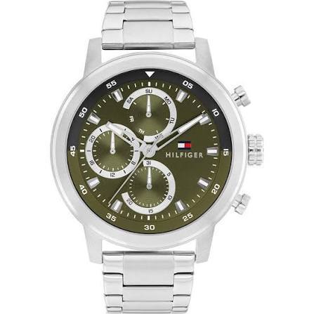 Tommy Hilfiger Men's Multi-Function Watch with Olive Green Dial ⌚🌿✨