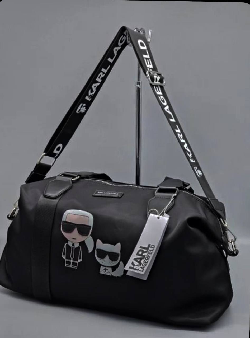 Karl Lagerfeld Pink Graphic Tote Bag with Signature Straps 🎀👜