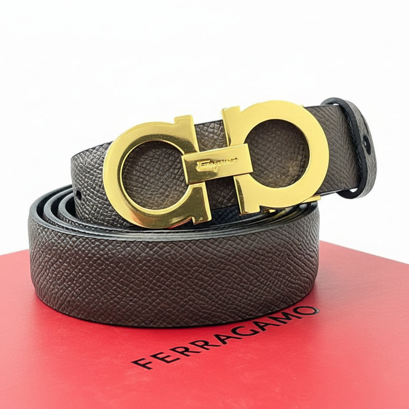Ferragamo Gancini Reversible Leather Belt 🇮🇹✨💼