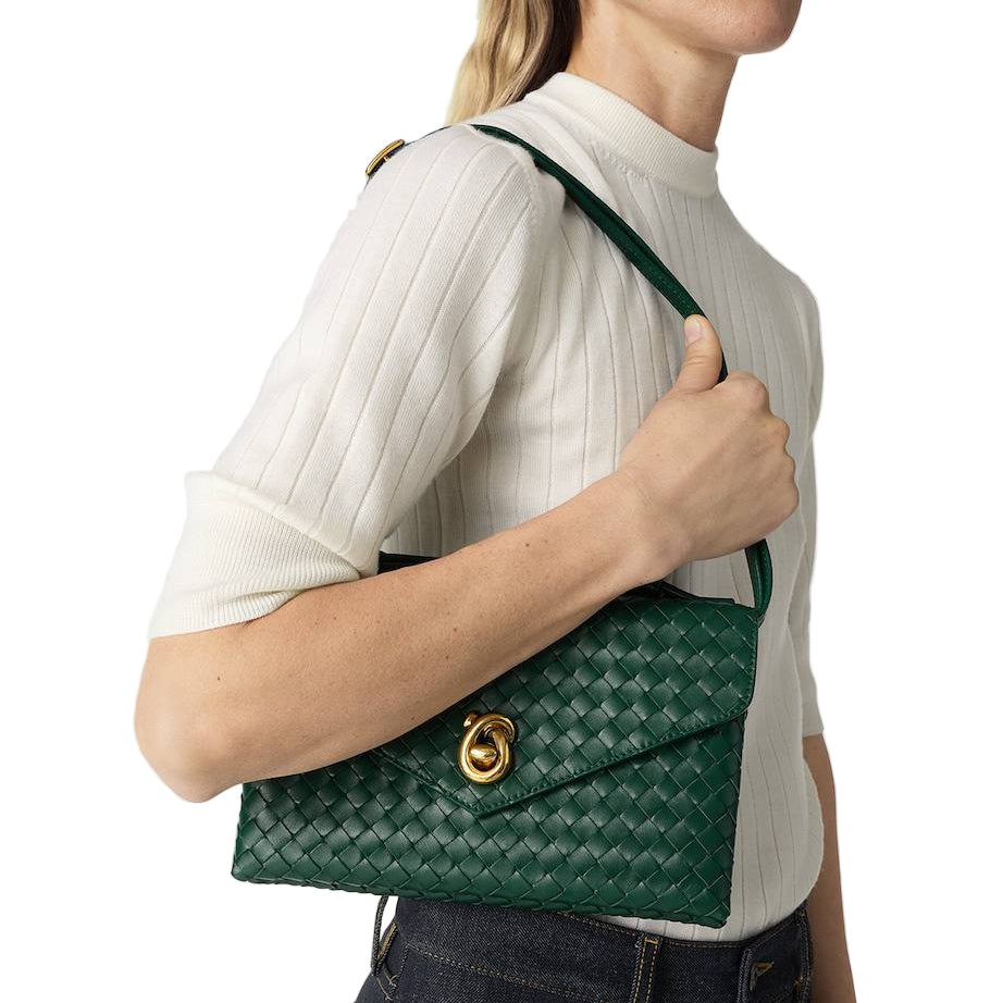 Emerald Intrecciato Top Handle Bag 💚✨👜