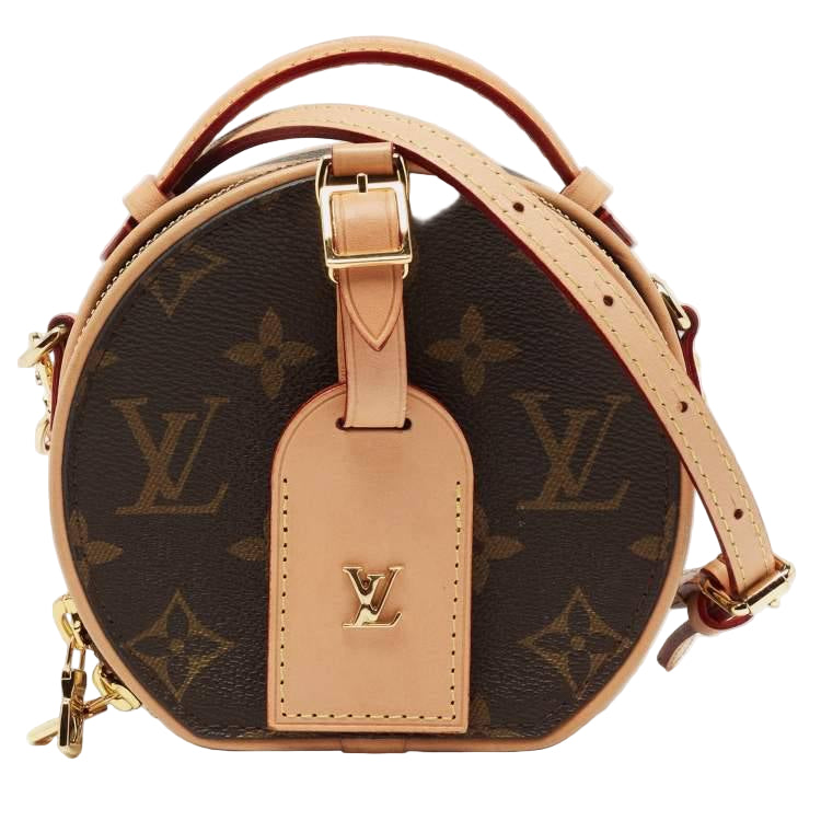Louis Vuitton Round Monogram Crossbody Bag with Vachetta Leather Accents 🎒✨🤎