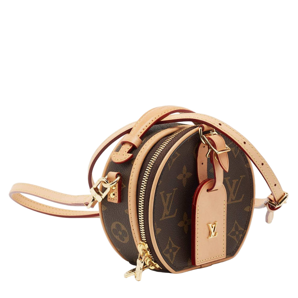 Louis Vuitton Round Monogram Crossbody Bag with Vachetta Leather Accents 🎒✨🤎