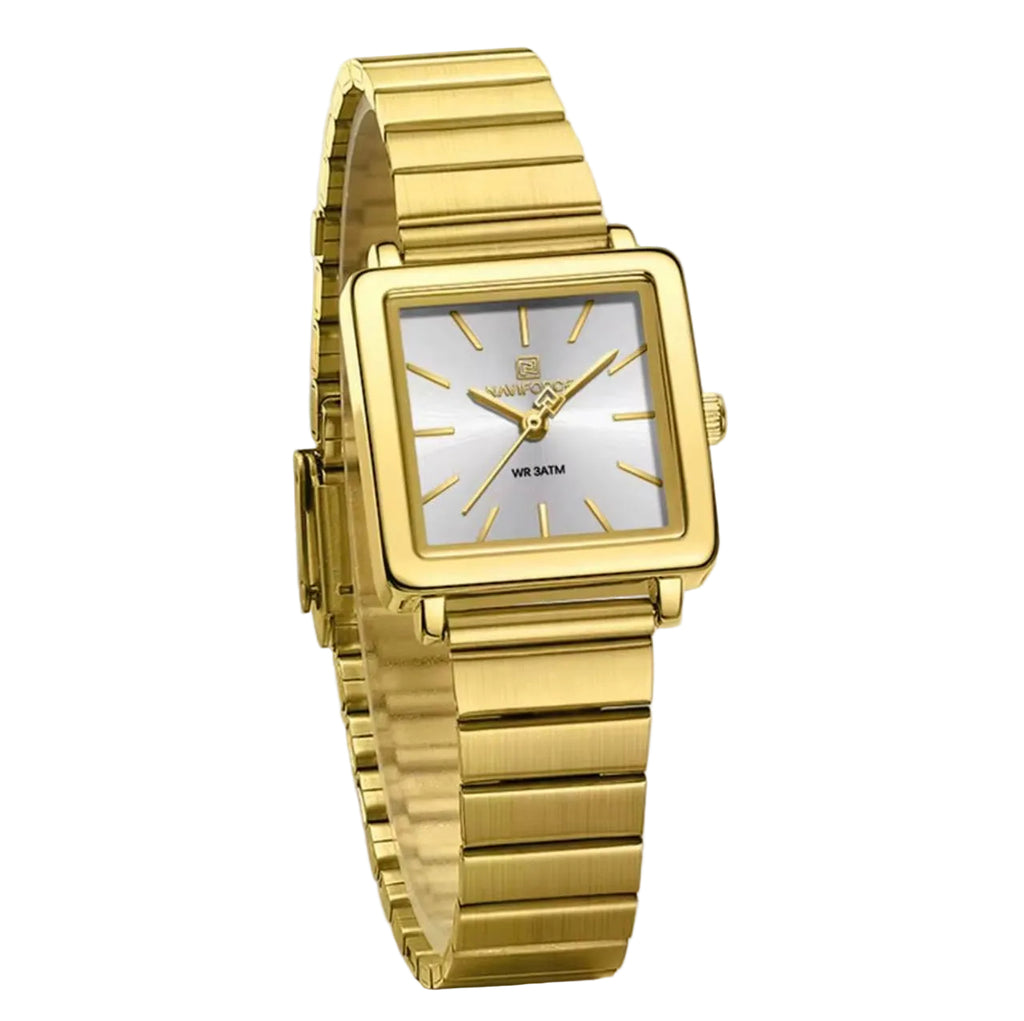 NAVIFORCE Elegant Square Gold Watch ⌚✨👑