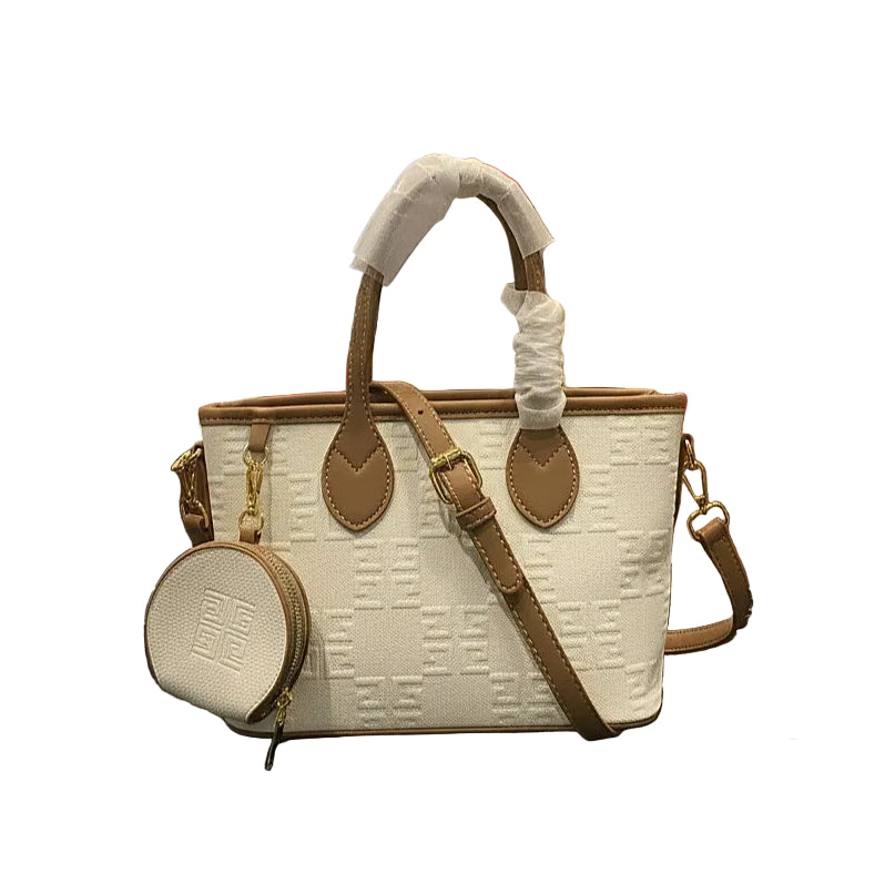 Fendi Monogram Embossed Tote with Detachable Coin Purse 👜✨⚪