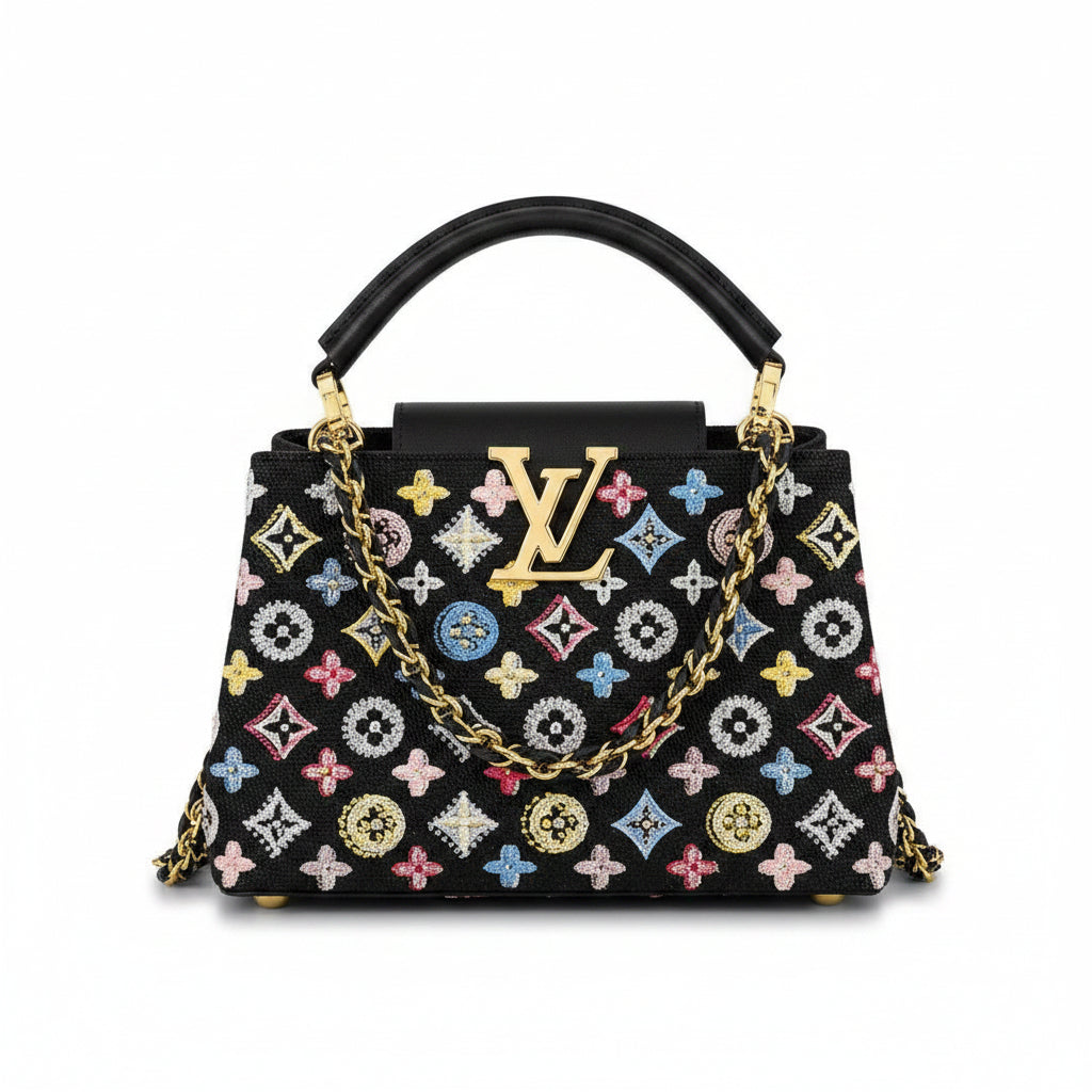 Louis Vuitton Capucines BB Multicolor Crystal Monogram Handbag 💎✨👜