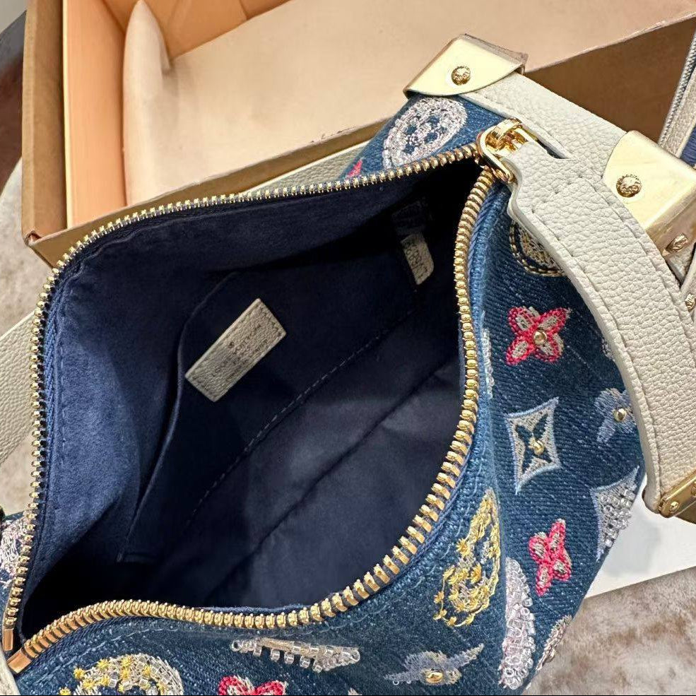 Louis Vuitton Petite Malle Denim Crossbody Bag ✨👜💎