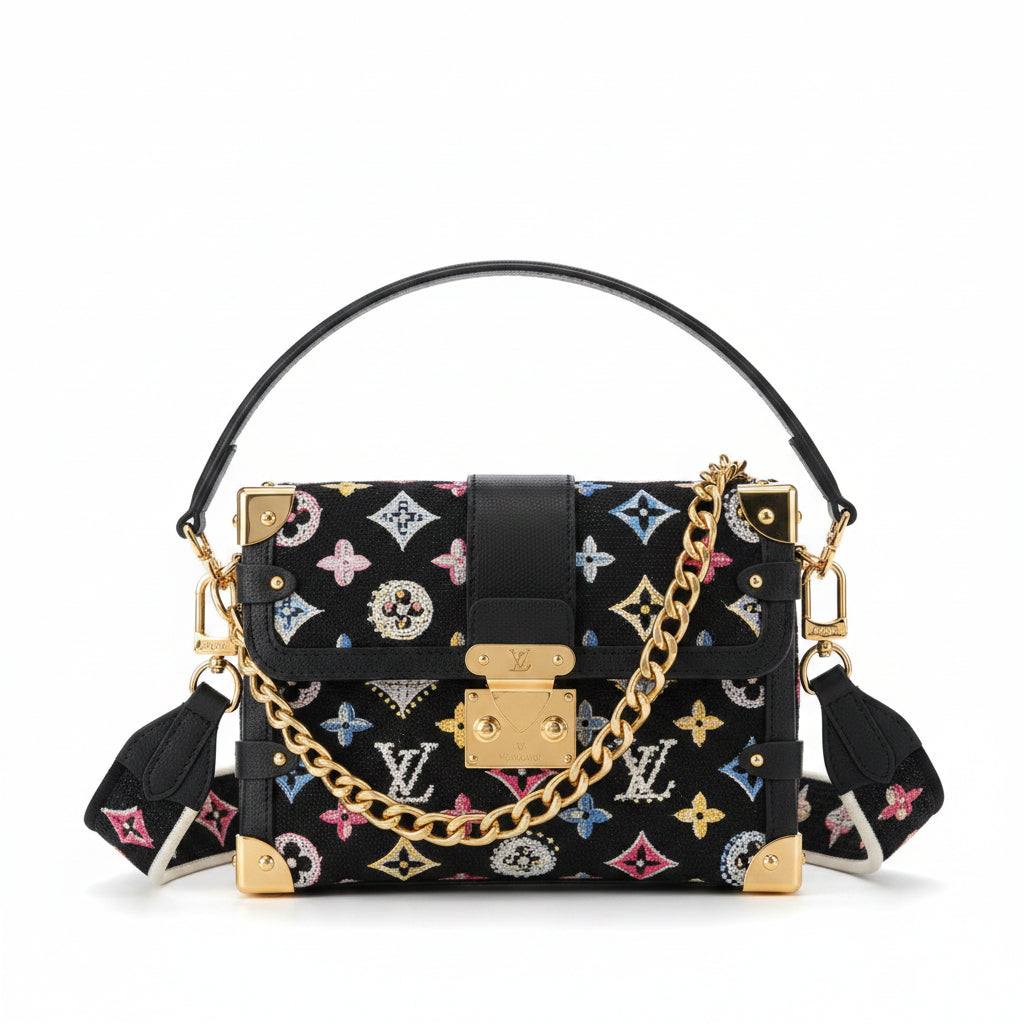 Louis Vuitton Petite Malle Denim Crossbody Bag ✨👜💎