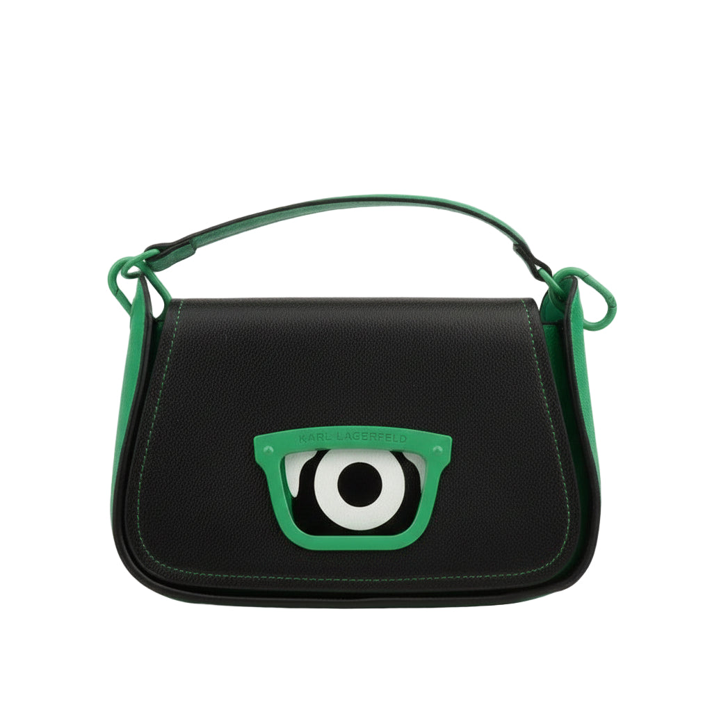 Karl Lagerfeld K/Ikonik Black and Green Crossbody Bag with Eye Detail 💚⚫️👁️
