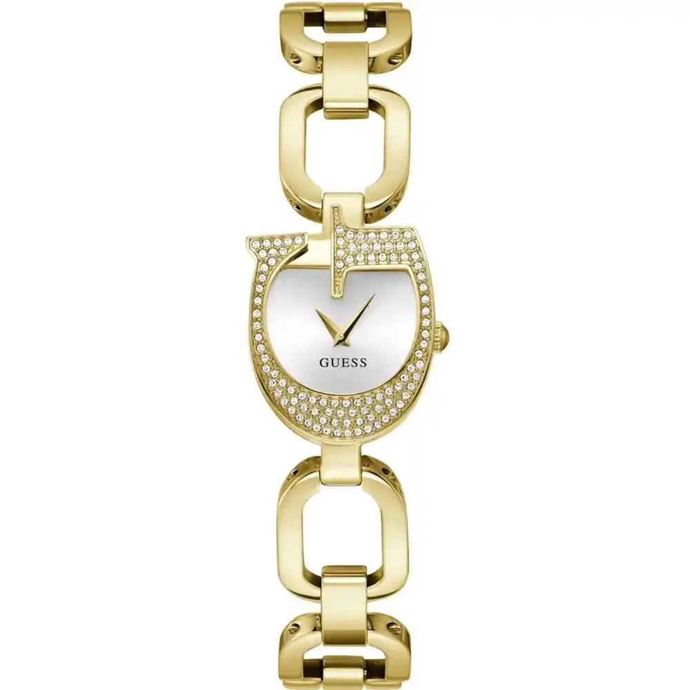 GUESS Crystal G-Logo Gold Tone Bangle Watch ⌚✨👑