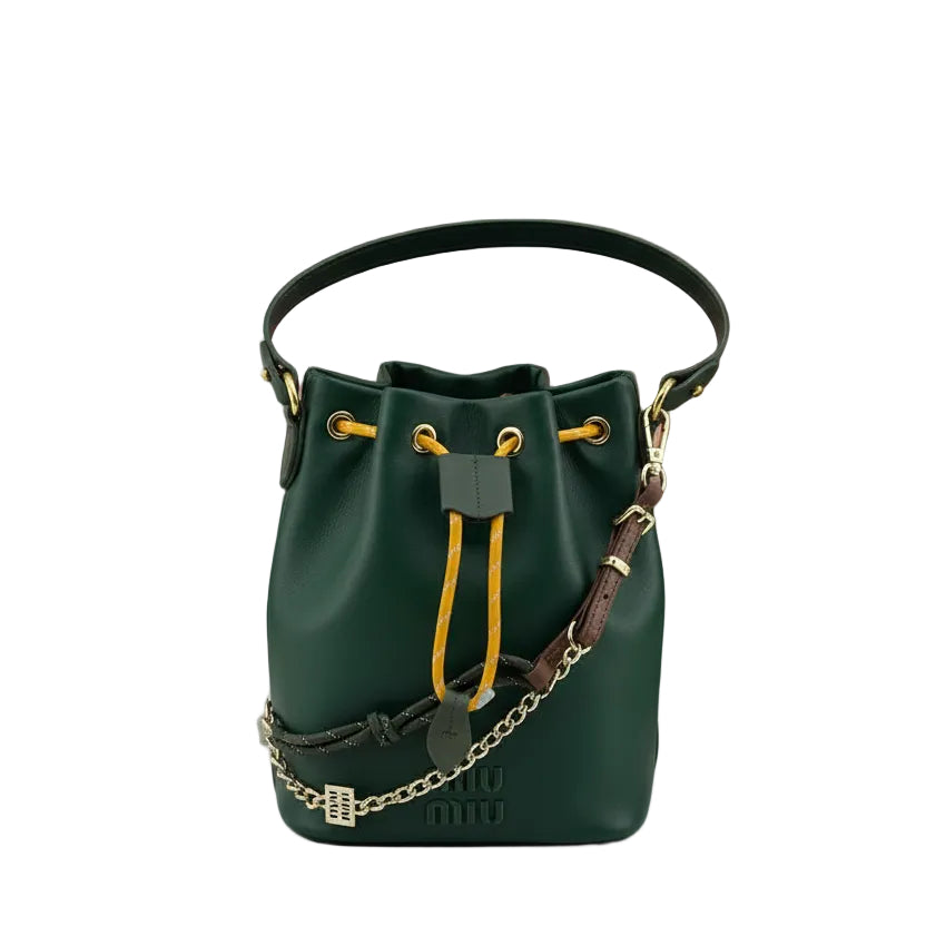 Miu Miu Canvas Bucket Bag in Olive Green 🌿👜✨