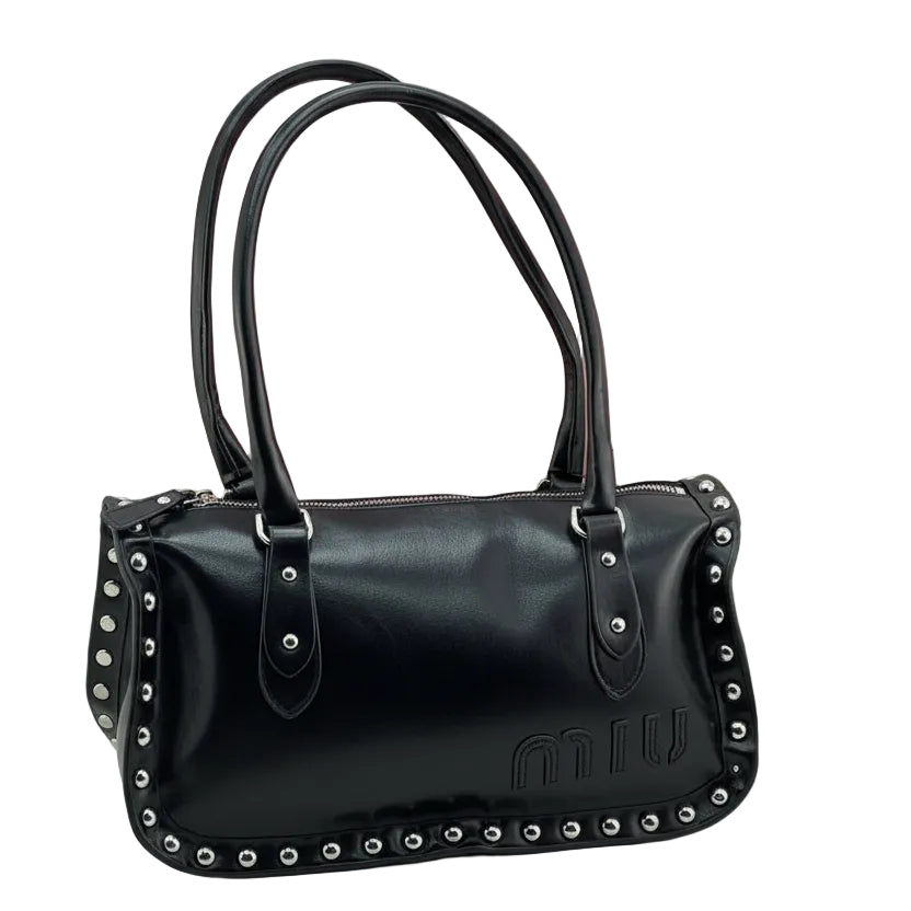 Miu Miu Studded Leather Beau Bag 🖤✨👜