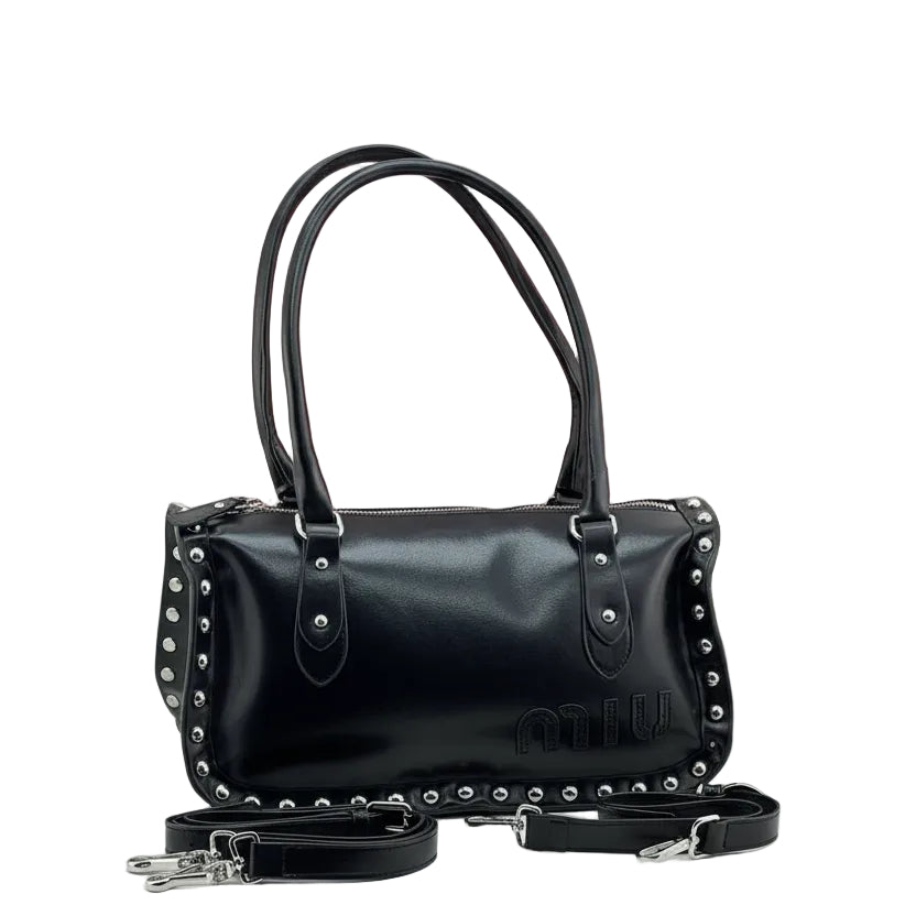 Miu Miu Studded Leather Beau Bag 🖤✨👜