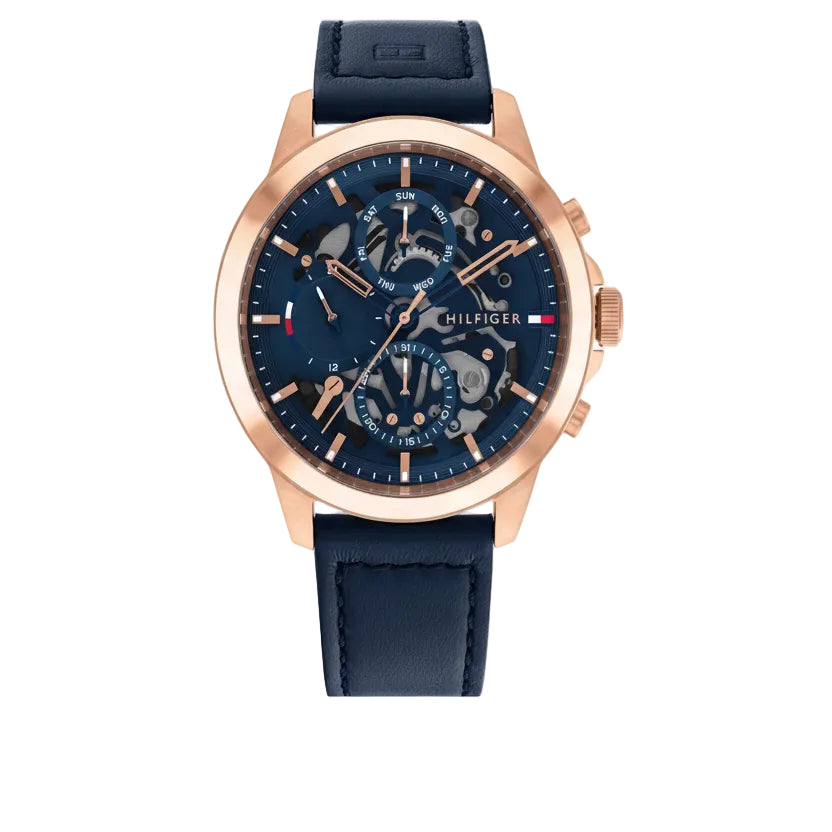 Tommy Hilfiger Men's Rose Gold Skeleton Watch ⌚✨💙