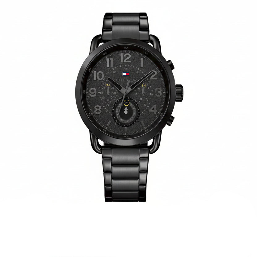 Tommy Hilfiger Men's All Black Multifunction Watch ⌚🖤✨