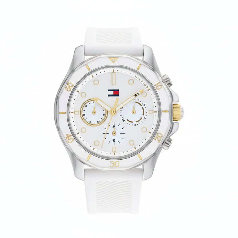 Tommy Hilfiger Multi-Dial Silicone Strap Sport Watch ⌚🤍✨