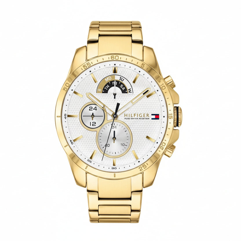 Tommy Hilfiger Men's Gold-Tone Multifunction Bracelet Watch ⌚✨🏆