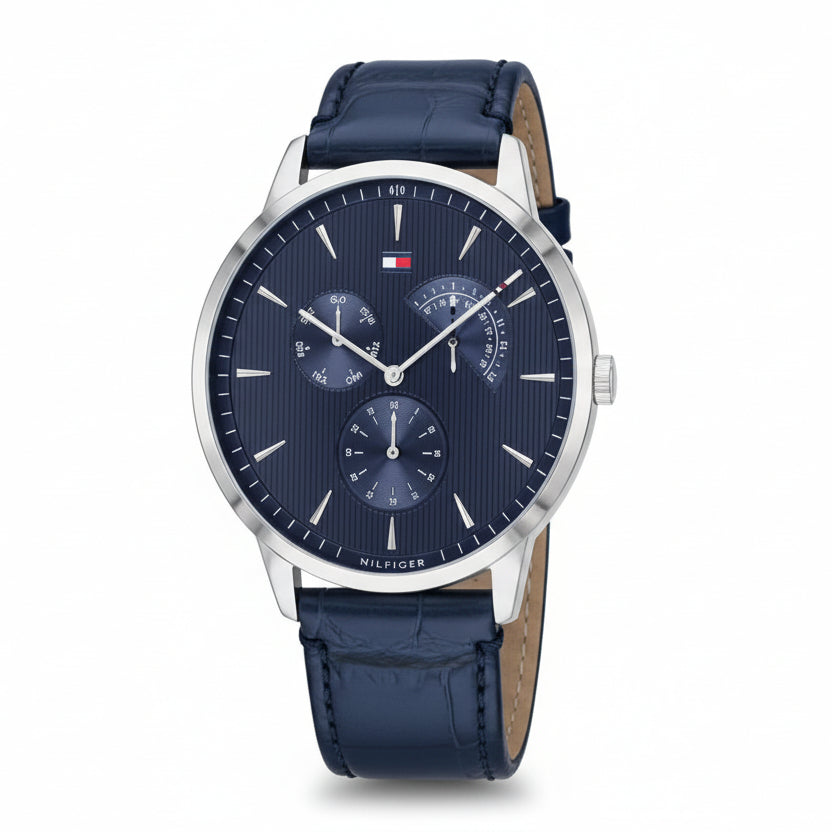 Tommy Hilfiger Men's Blue Sunray Multi-Dial Watch ⌚👔✨