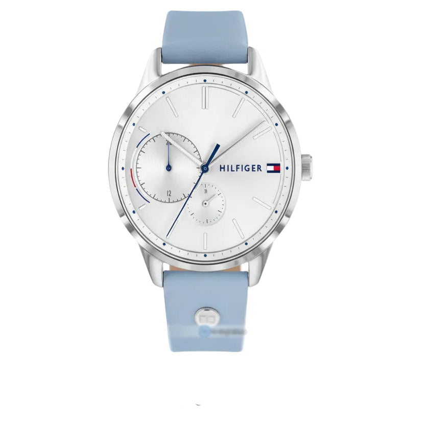 Tommy Hilfiger Silver Dial Multifunction Watch in Sky Blue ⌚✨💙