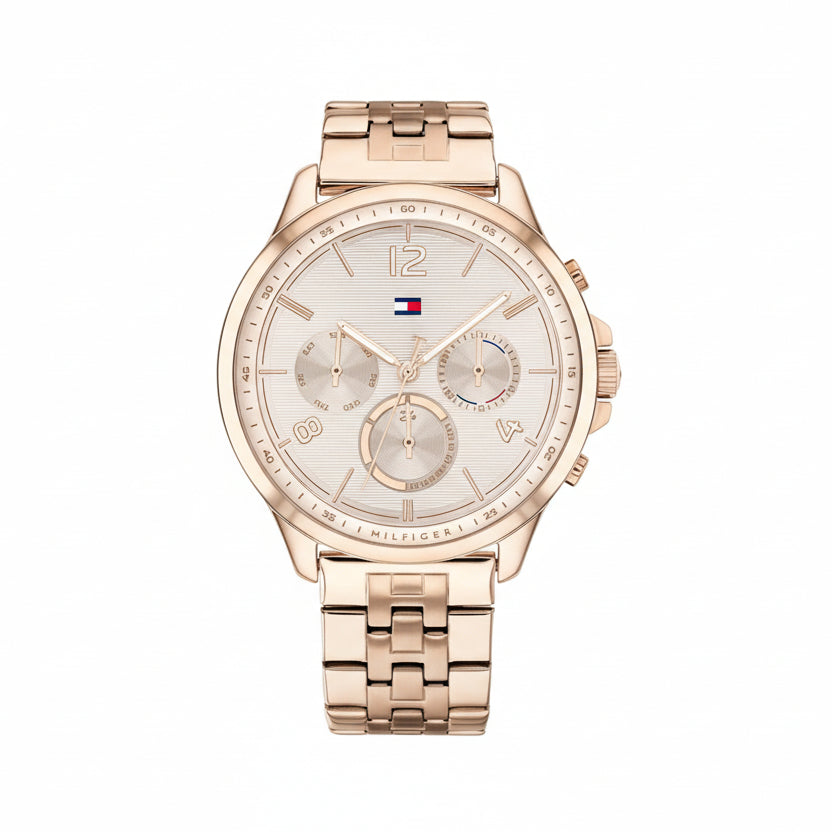 Tommy Hilfiger Multifunction Rose Gold Tone Watch ⌚✨🏙️