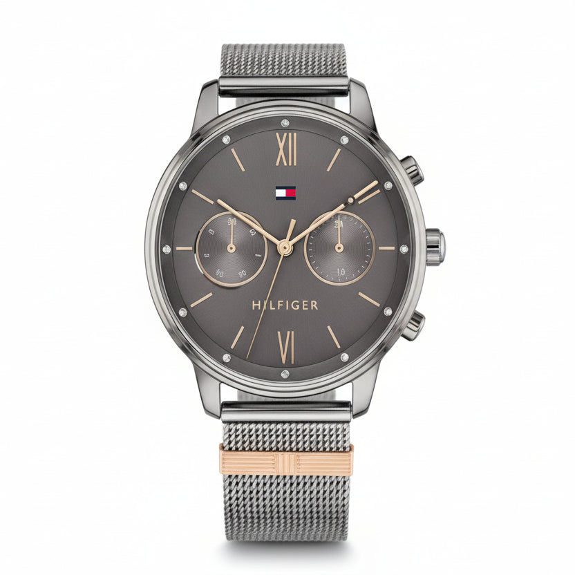 Tommy Hilfiger Mesh Bracelet Chronograph Watch ⌚✨🏙️